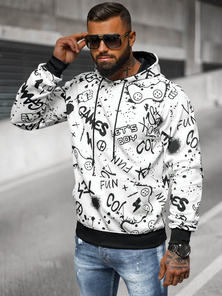 Sudadera de hombre blanca OZONEE JS/8B1227/1