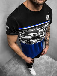 Camiseta de hombre negra OZONEE JS/SS10979Z