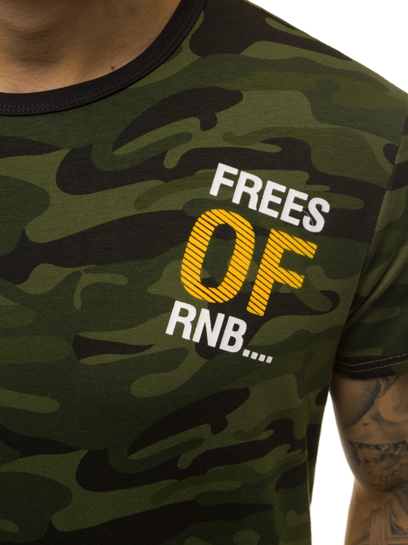 Camiseta de hombre verde OZONEE JS/SS10978Z