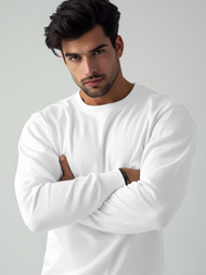 Sudadera de hombre blanca OZONEE JS/2001-10Z