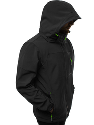 Chaqueta de hombre negra-verde OZONEE GE/12262