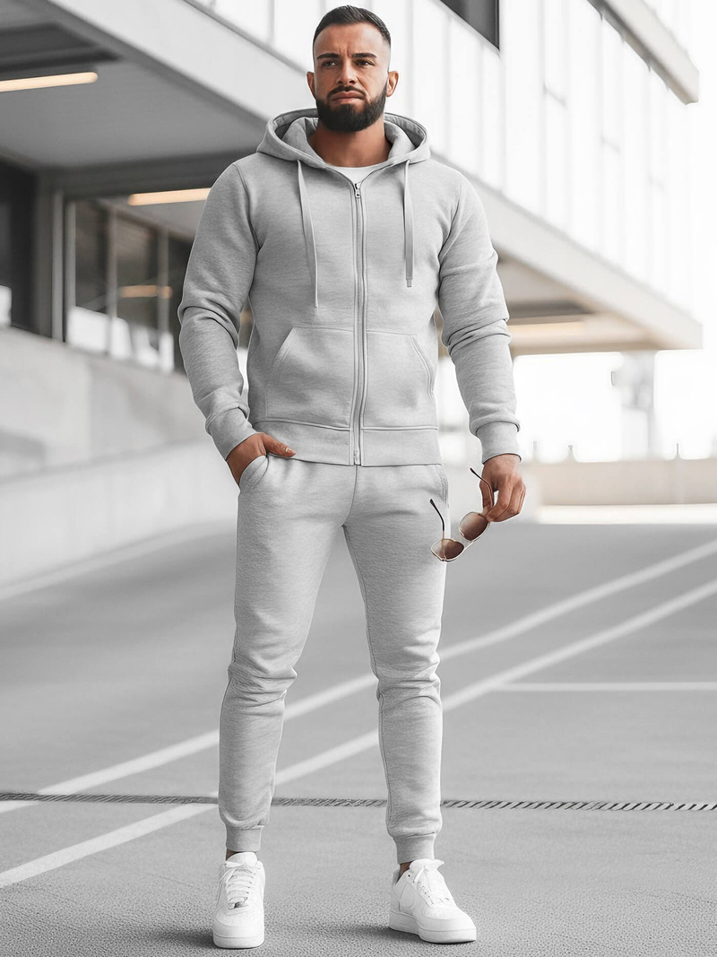 Chándal de hombre gris OZONEE JS/68C10386/2Z