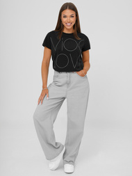 Camiseta de mujer negra OZONEE JS/YJ77841