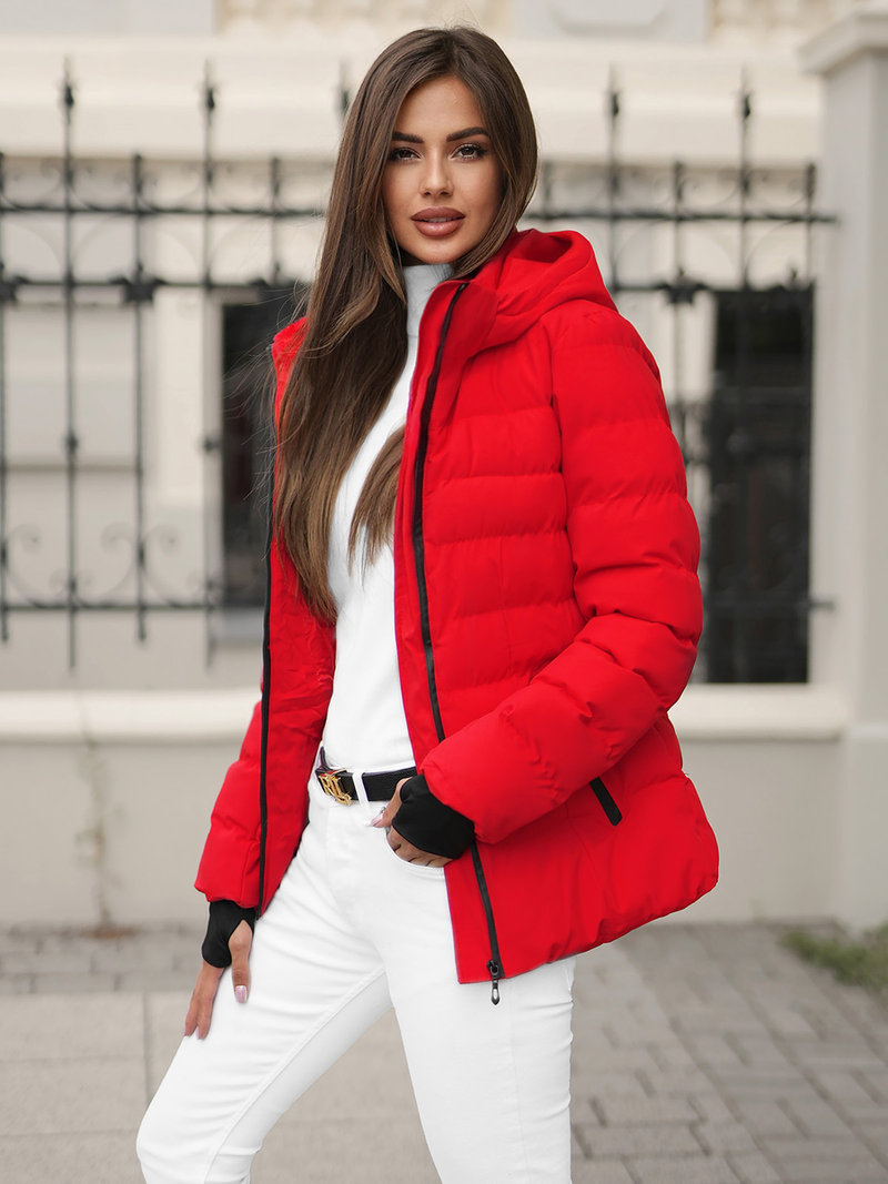 Chaqueta de mujer roja OZONEE JS/M769/270Z