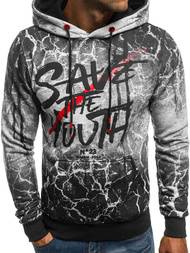 Sudadera de hombre gris OZONEE JS/DD267Z