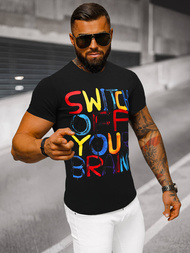 Camiseta de hombre negra OZONEE O/T125/3Z