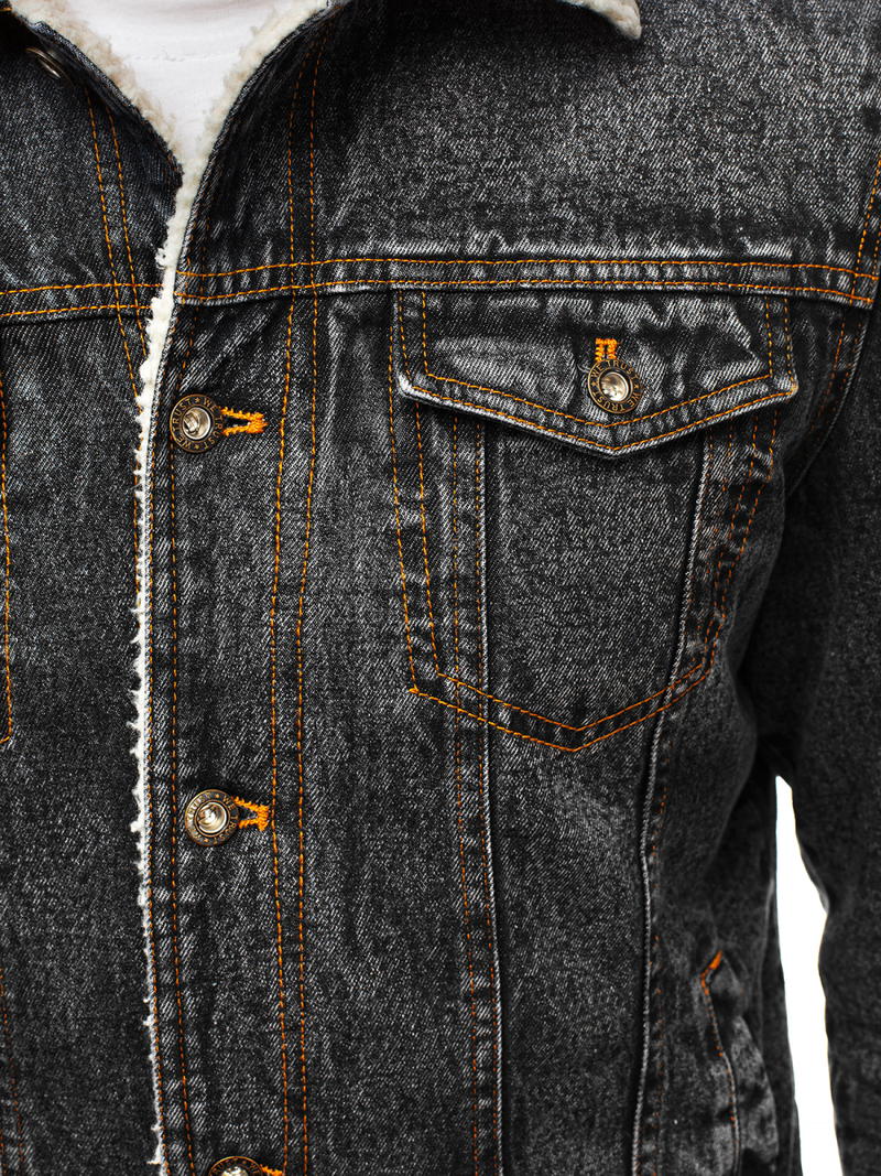 Chaqueta vaquera de hombre grafito OZONEE JB/JP1109