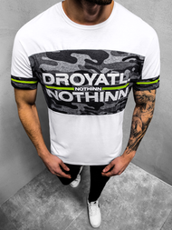 Camiseta de hombre blanca OZONEE JS/SS10976Z