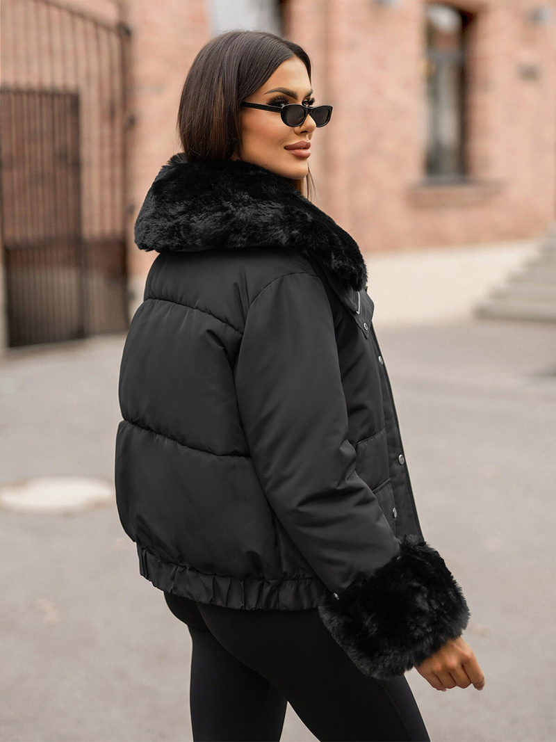 Chaqueta de mujer en negra OZONEE O/H833