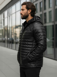 Chaqueta de hombre negra OZONEE JS/16M9328/392BZ