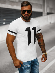 Camiseta de hombre blanca OZONEE O/8T1262/1