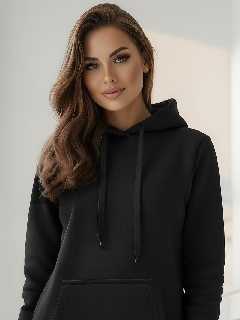 Sudadera de mujer negra OZONEE JS/YS10003/3Z