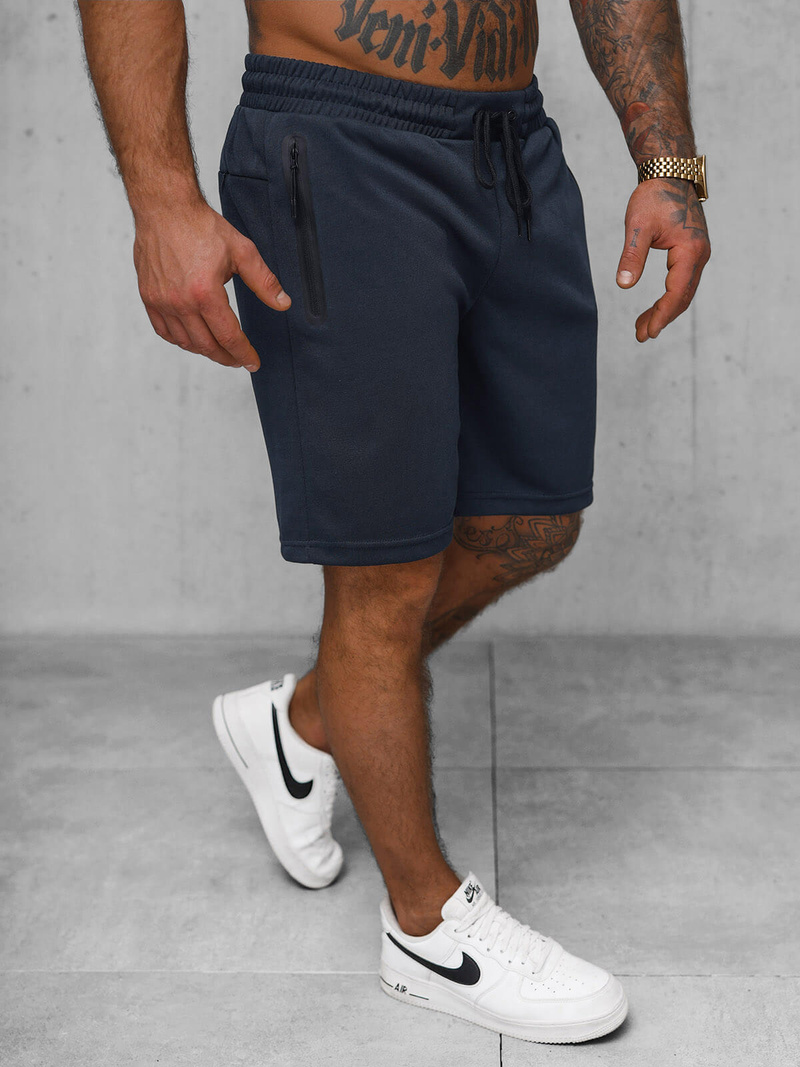 Pantalón corto de hombre azul marino OZONEE JS/17K533/25