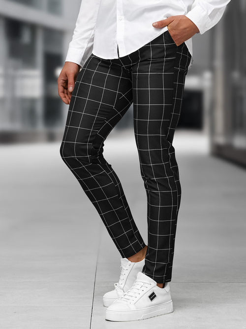 Pantalón chino de hombre negro OZONEE DJ/5505Z