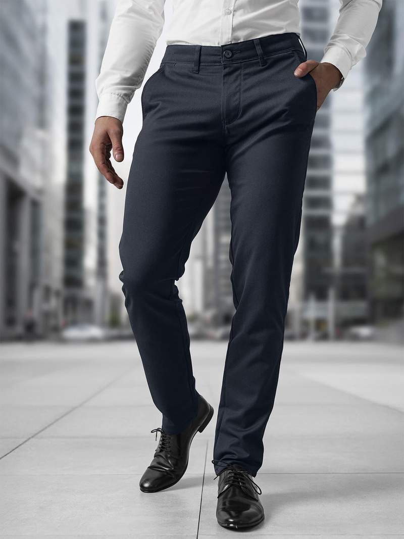 Pantalón chino de hombre azul marino OZONEE V/5100