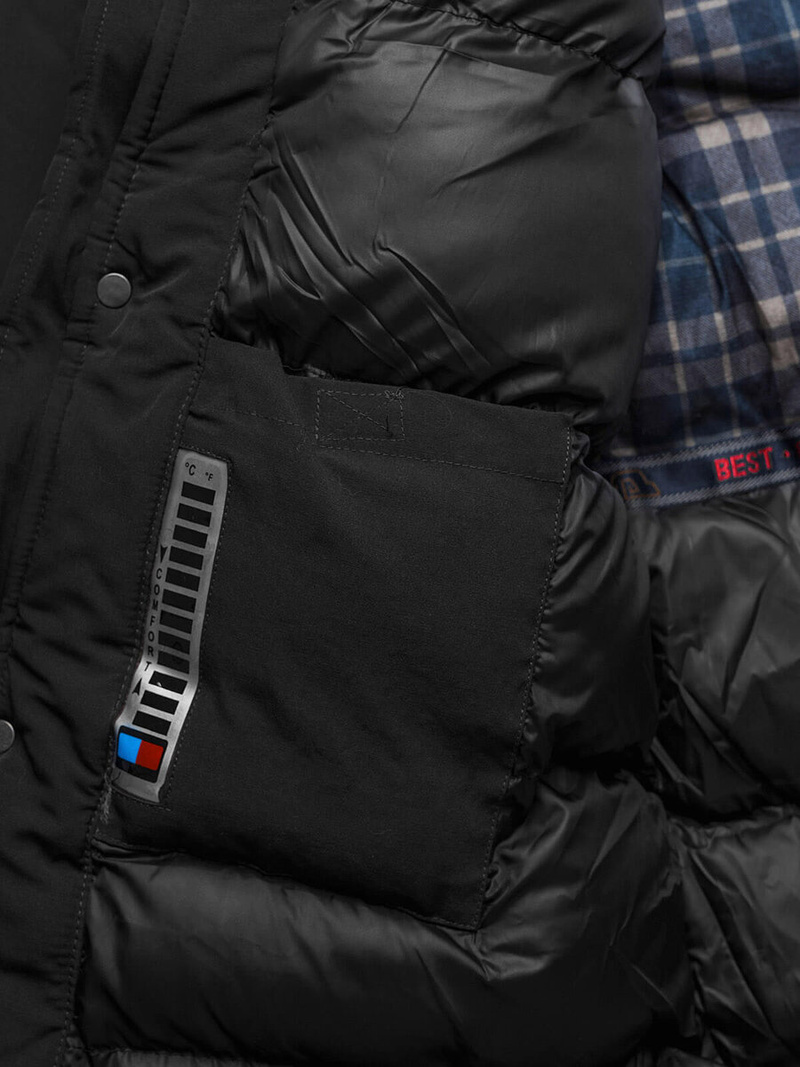 Chaqueta de hombre negra OZONEE JS/5M718/392