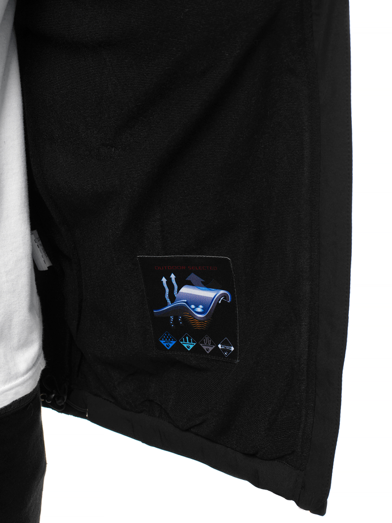 Chaqueta de hombre negra-verde OZONEE GE/12269Z