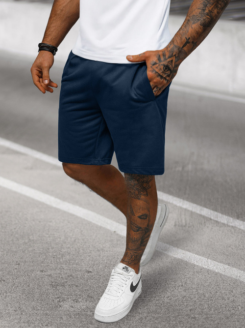 Pantalón corto de hombre azul marino OZONEE JS/8K100/25Z