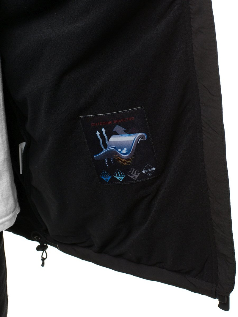 Chaqueta de hombre negro-verde OZONEE GE/12268