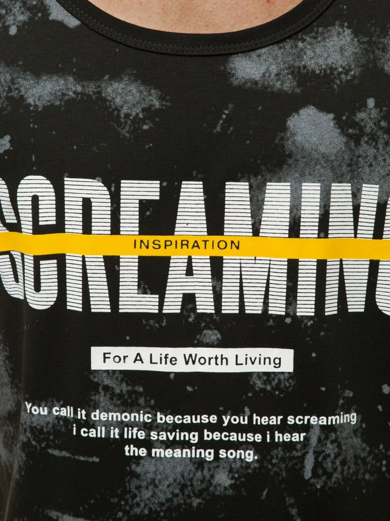 Camiseta sin mangas de hombre negra OZONEE JS/SS11053Z