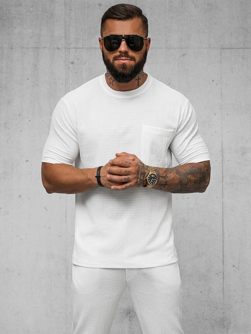 Camiseta de hombre blanco OZONEE O/Y960T