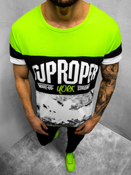 Camiseta de hombre verde OZONEE JS/KS1974Z