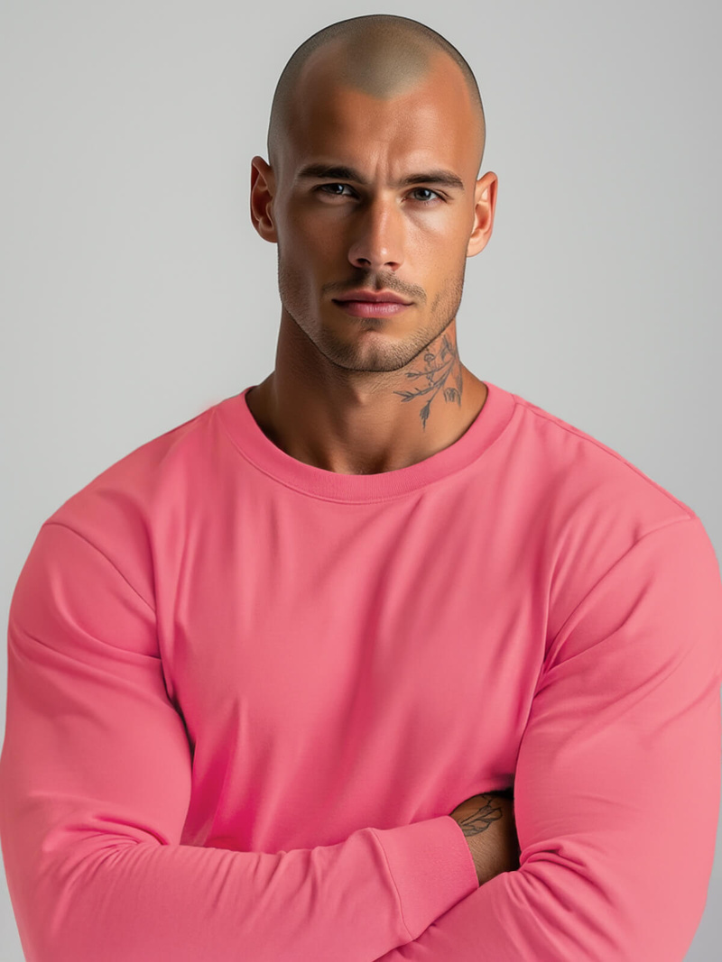 Sudadera de hombre rosa OZONEE JS/2001-10Z