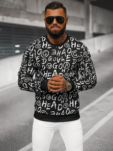 Sudadera de hombre negra OZONEE JS/8B1221/3