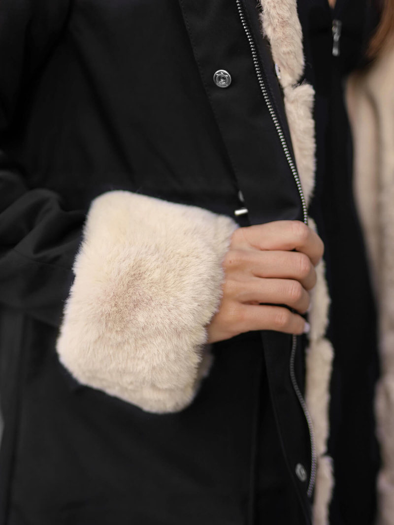 Chaqueta de mujer en negra OZONEE JS/M763/392Z