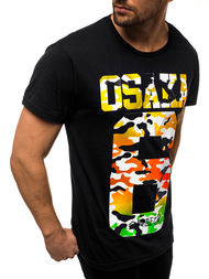 Camiseta de hombre negra OZONEE JS/KS1958