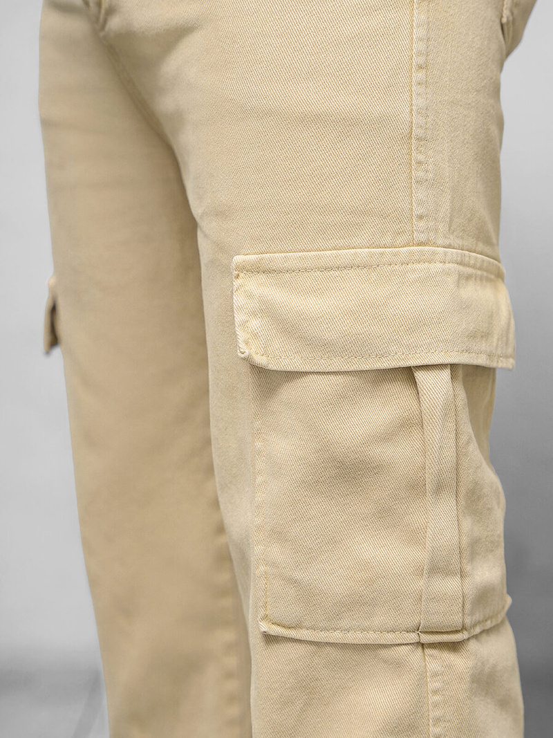 Pantalón de hombre beige OZONEE DO/4001