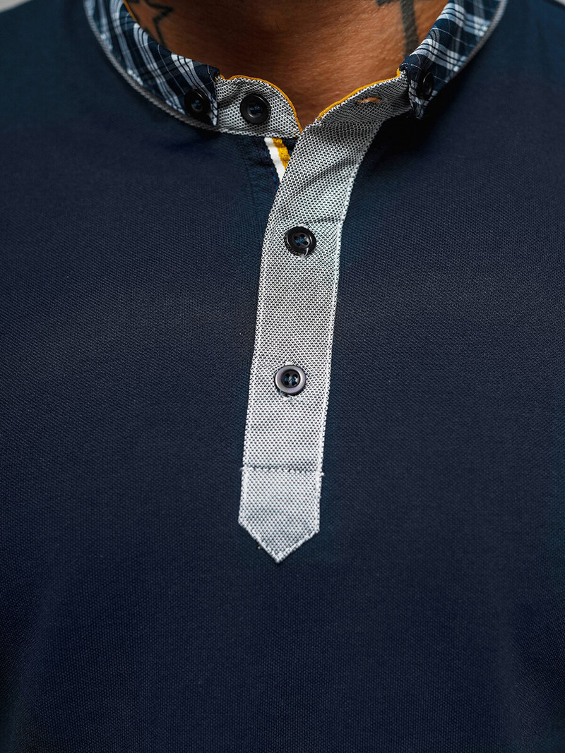 Polo de hombre azul marino OZONEE O/DA803