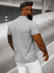 Polo de hombre gris OZONEE JS/8T80/2Z