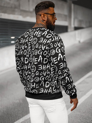 Sudadera de hombre negra OZONEE JS/8B1221/3