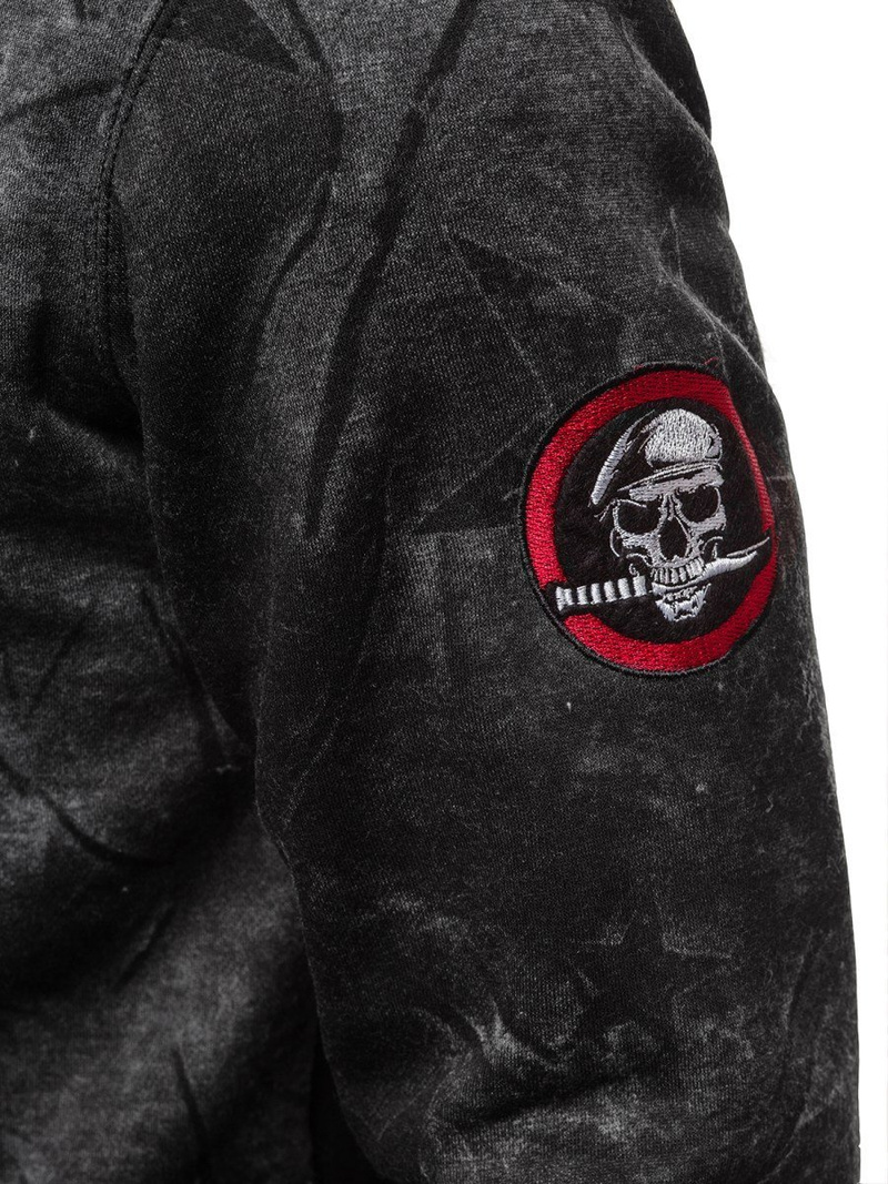 Sudadera de hombre grafito OZONEE JS/DD250Z