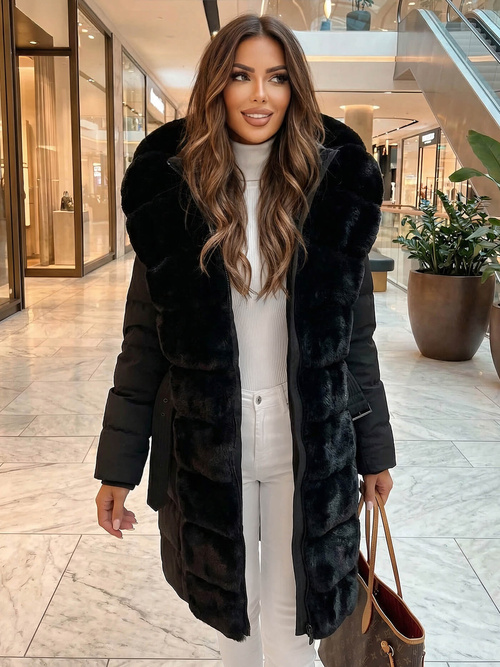 Chaqueta de mujer negra OZONEE JS/5M3158/392Z