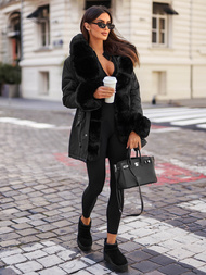 Chaqueta de mujer en negra OZONEE JS/16M9062/392Z