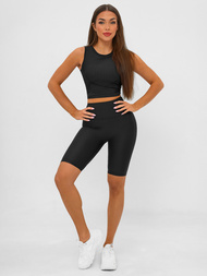 Leggins mujer cortos negros OZONEE JS/17K597/3