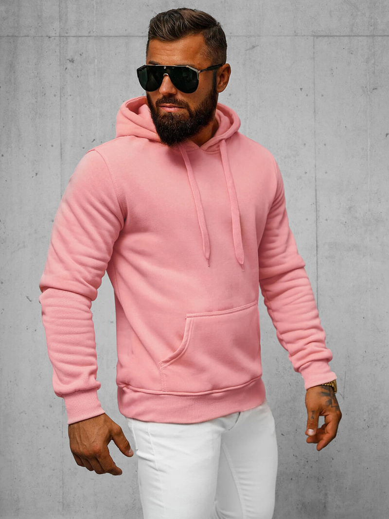 Sudadera de hombre rosa en polvo OZONEE JS/2009Z