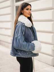 Chaqueta vaquera de mujer en azul OZONEE JS/11Z8219