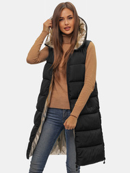 Chaleco de mujer negro-dorada OZONEE O/H1121/99