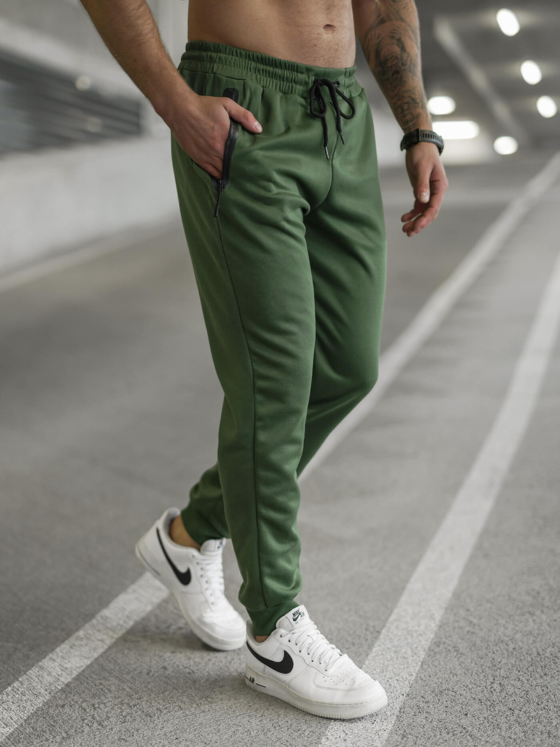 Pantalón de chándal de hombre caqui OZONEE JS/17K1998/29