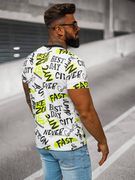 Camiseta de hombre blanco OZONEE JS/8T1210/1