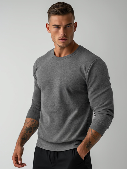 Sudadera de hombre grafito OZONEE JS/2001-10Z