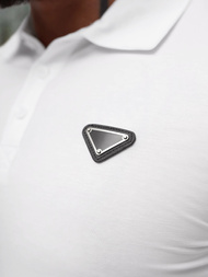 Polo de hombre blanca OZONEE NB/MT3122