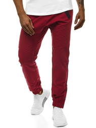 Pantalón chino jogger de hombre burdeos OZONEE A/0952