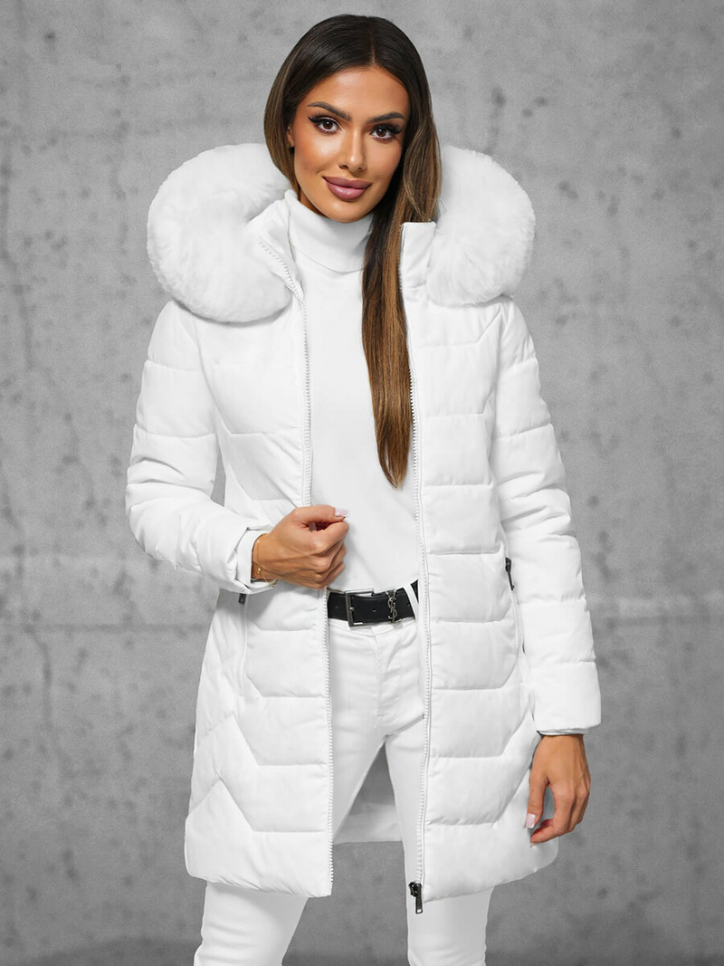 Chaqueta de mujer blanca OZONEE JS/16M9121/281