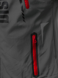Chaqueta softshell de hombre gris-rojo OZONEE JS/HH025/2BZ