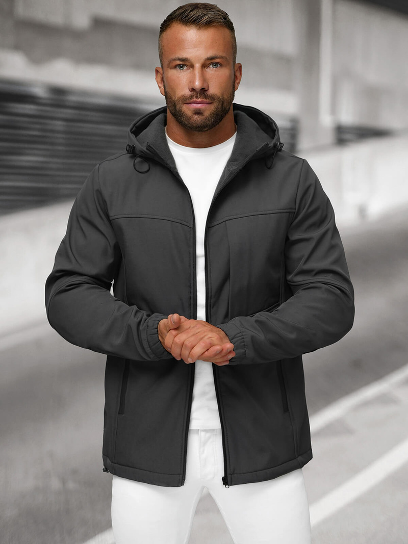 Chaqueta softshell para hombre grafito OZONEE JS/27B6523/5