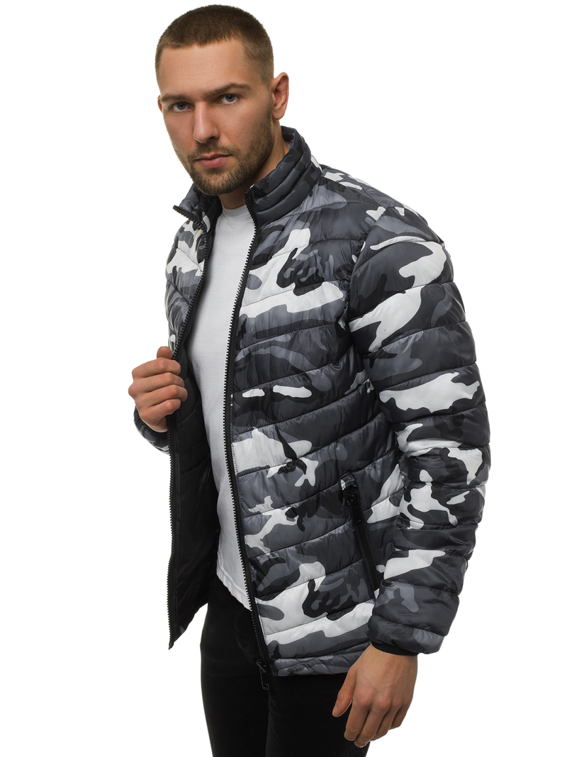 Chaqueta de hombre gris-camuflaje OZONEE JS/SM80Z